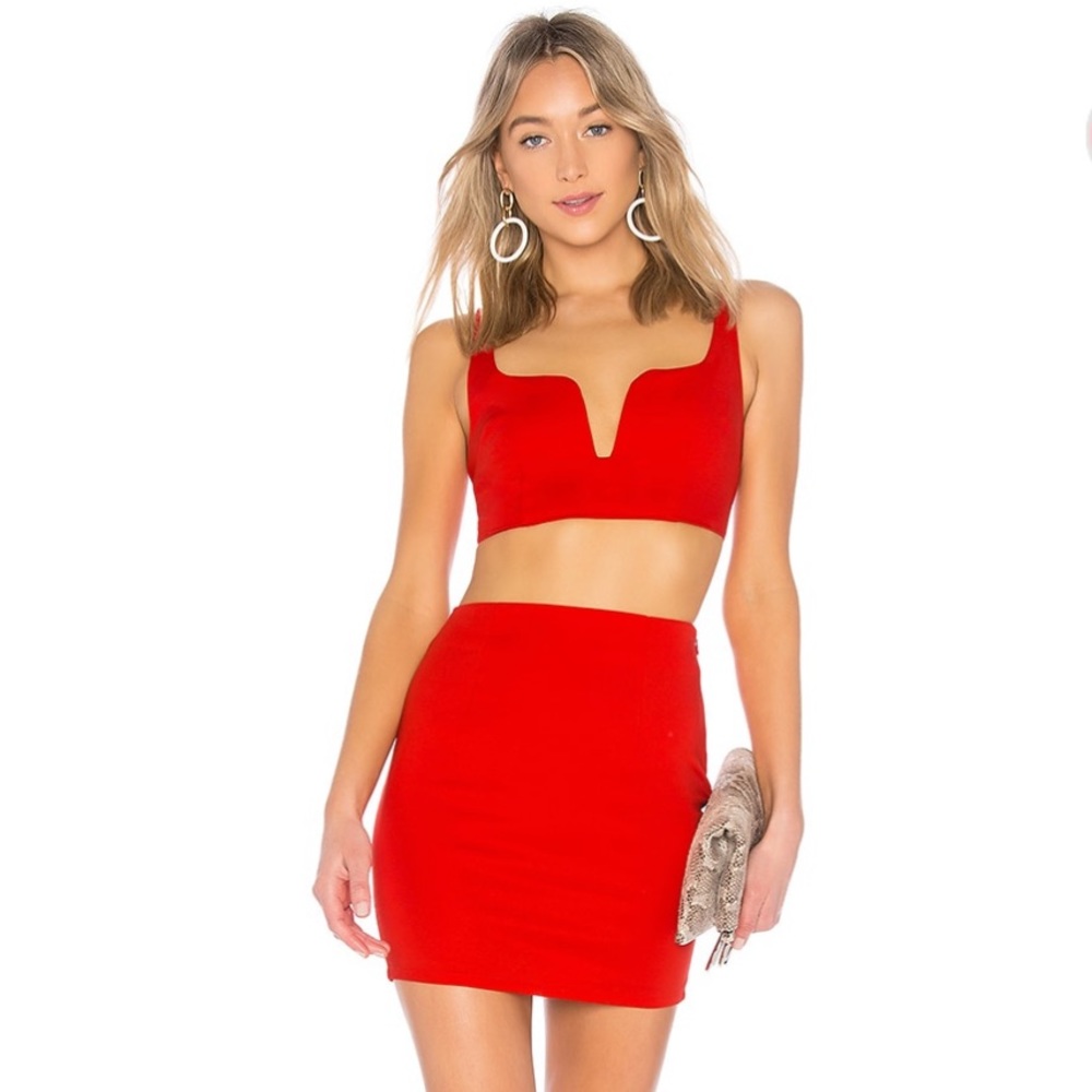 By the Way Cecilia square neck set red - medium - REVOLVE
